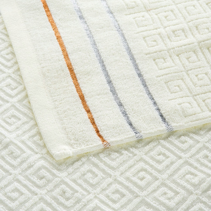 3 PCS Plaid Cotton Towel Bath Set