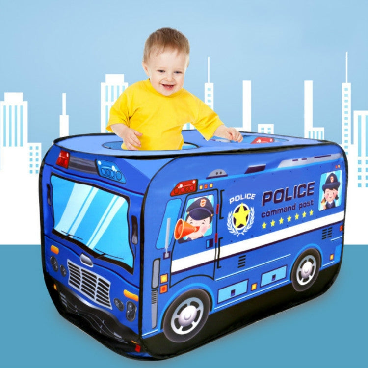 Children Toy Tent Cloth Fire Truck Police Car School Bus Game House