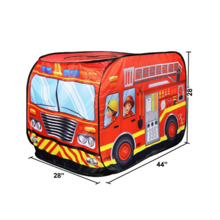Children Toy Tent Cloth Fire Truck Police Car School Bus Game House