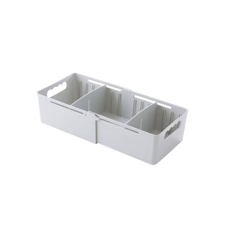 Retractable And Adjustable Three Pane Socks Storage Box