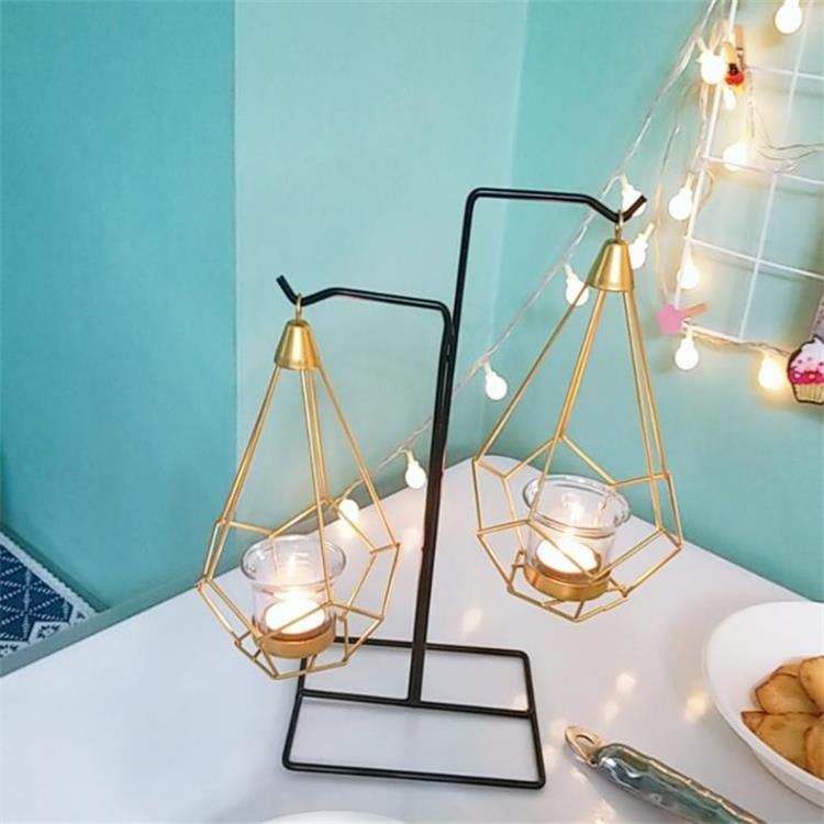 Minimalist Wrought Iron Scented Candle Holder Romantic Candlelight Dinner Home Wedding Props Ornaments