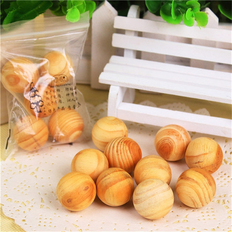 5pcs / Set Wooden Anti-Mold Moth Repellent Insect-Repellent Natural Camphor Balls Wooden Balls