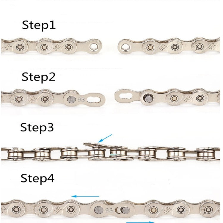 3 Pairs Bicycle Chain Magic Buckle Chain Joint