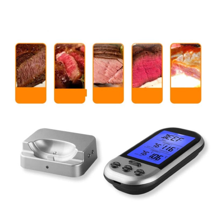 Double Probes Wireless Digital Kitchen Thermometer LCD Display Temperature Timer Alarm for Cooking Meat Grill Oven Food BBQ
