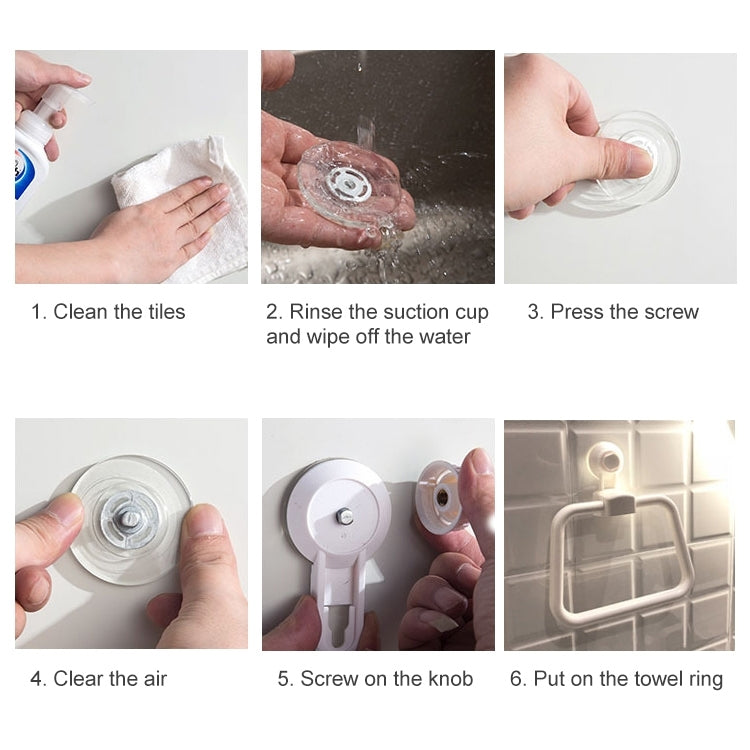 Multifunctional Toilet Suction Cup Towel Ring Rack