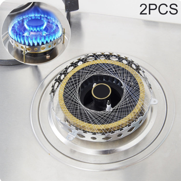 2 PCS Stainless Steel Gas Circle for Gas Cooker Fireproof Windproof Gas Energy Saving Hood Kitchen Accessories