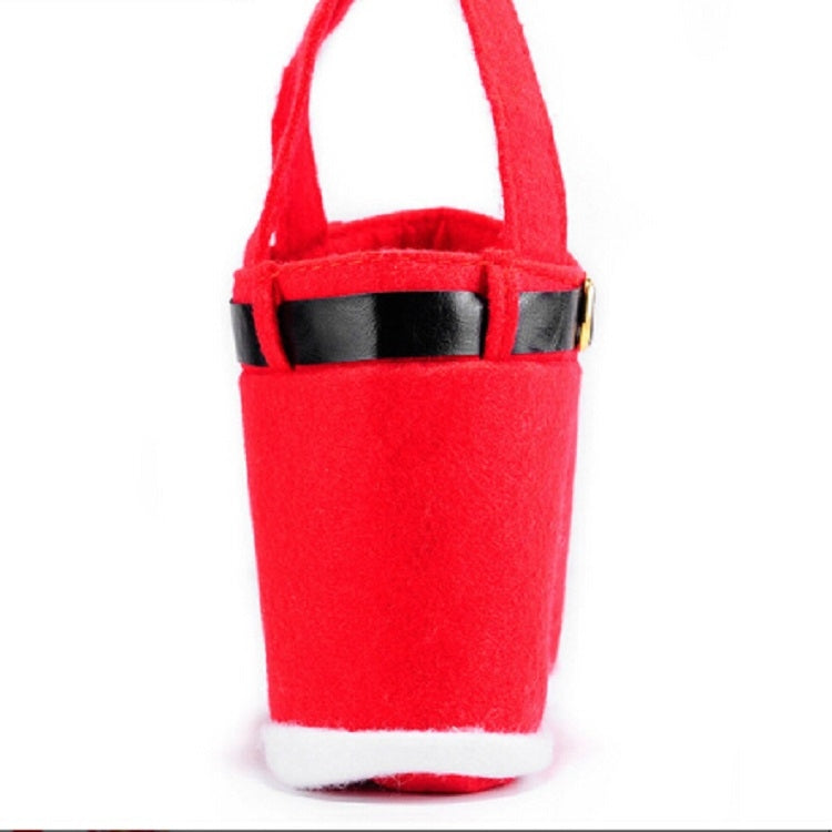 Santa Claus Suspenders Pants Candy Bottle Gift Bag Decoration