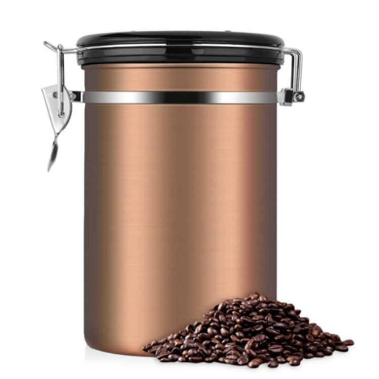 Coffee Container Stainless Steel Tea Storage Chests Black Kitchen Sotrage Canister Coffee Tea Caddies Teaware