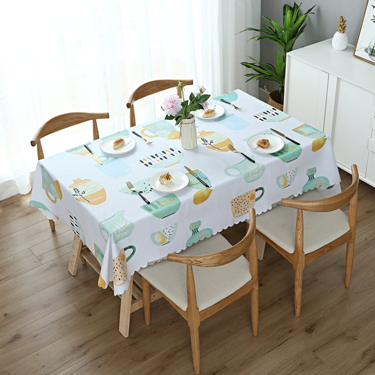 Printinging Coffee Dining Table Cloth PVC Waterproof Oilproof Anti-scalding Tablecloth