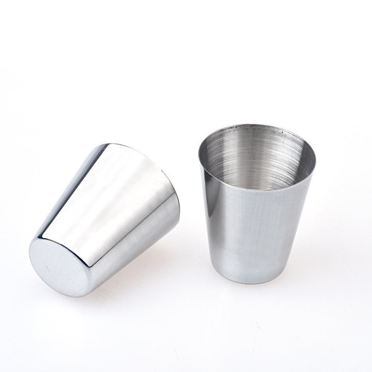 2 Sets Outdoor Mini Stainless Steel Small Wine Glass Hiking Camping Travel Portable Drinking Cup Set with Leather Case