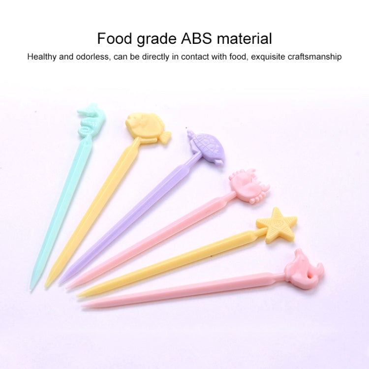 Creative Animal Cartoon Fruit Cake Fork Sign, Random Color Delivery