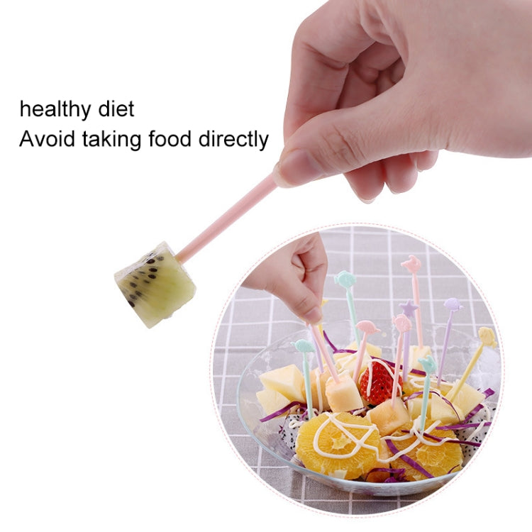 Creative Animal Cartoon Fruit Cake Fork Sign, Random Color Delivery