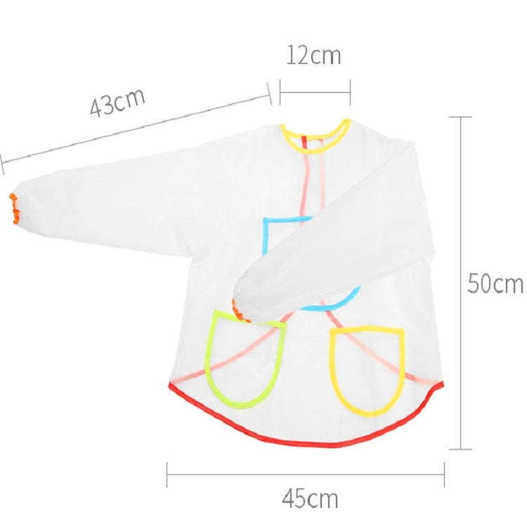 Drawing Waterproof Anti-dirty Transparent Apron for Children