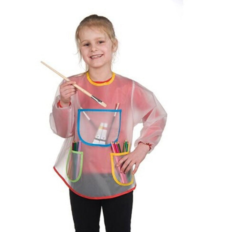 Drawing Waterproof Anti-dirty Transparent Apron for Children