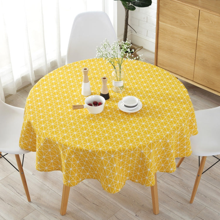 Polyester Cotton Round Tablecloth Dust-proof Cotton and Linen Printing Tablecloth