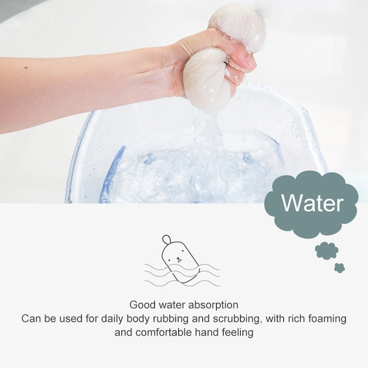 2 PCS Embroidered Fiber Fabric Sponge Block Exfoliating Bath Wipe