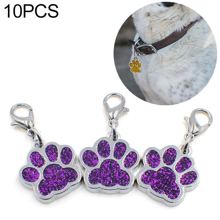 10 PCS Enamel Cat Dog  Bear Paw Prints Key Chain Jewelry Making