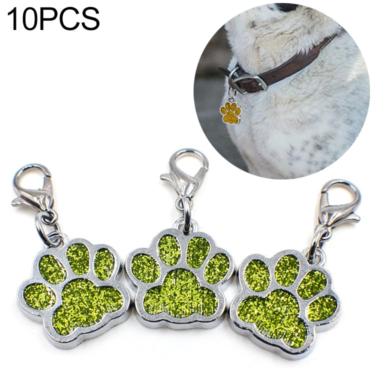 10 PCS Enamel Cat Dog  Bear Paw Prints Key Chain Jewelry Making