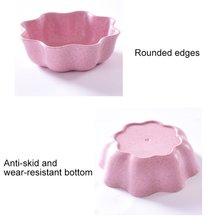 5 PCS Creative Plum Shape Dishes Wheat Straw Seasoning Dish Snack Plate Chili Sauce Ketchup Dressing Salt Dish,Size:7x7x2.5cm