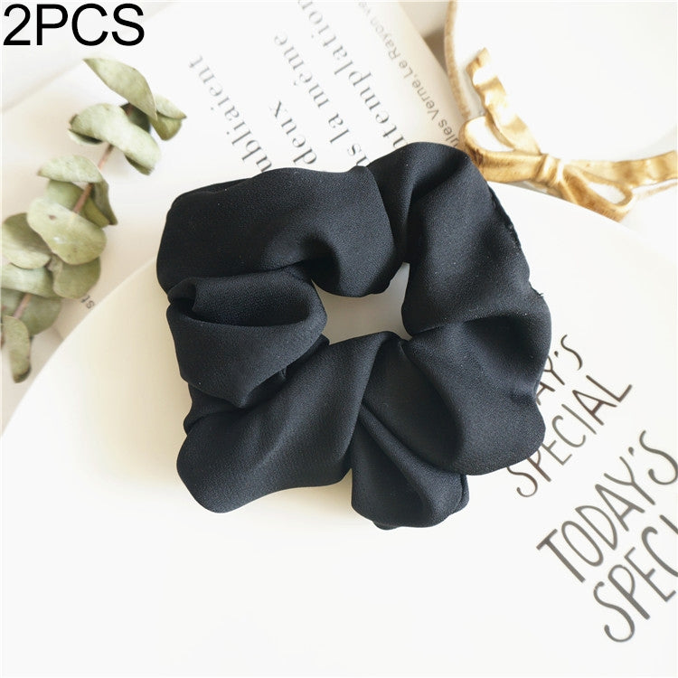 2 PCS Large Intestine Ring Hair Band Women Fabric Ponytail Seamless Stretch Hair Jewelry