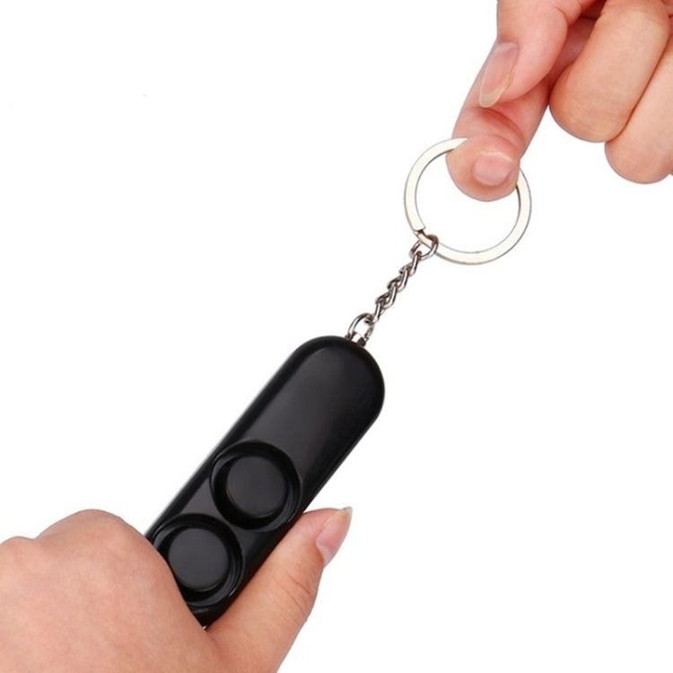 2 PCS 120dB Self Defense Anti-rape Device Dual Speakers Loud Alarm Safety Personal Security Keychain, Random Color Delivery