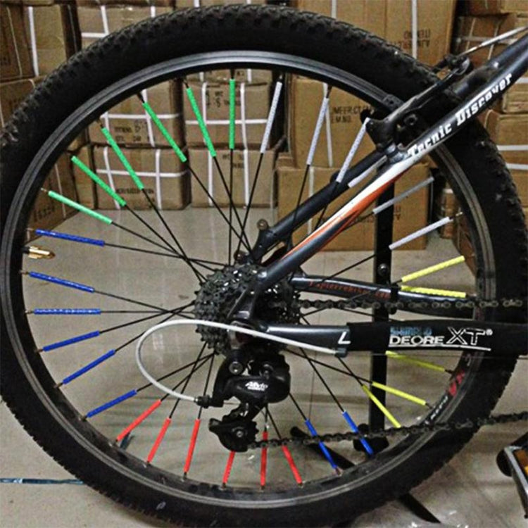 2 BAGS Bicycle Mountain Bike Riding Wheel Rim Spoke Mount Clip Tube Warning Light Strip Outdoor Reflector