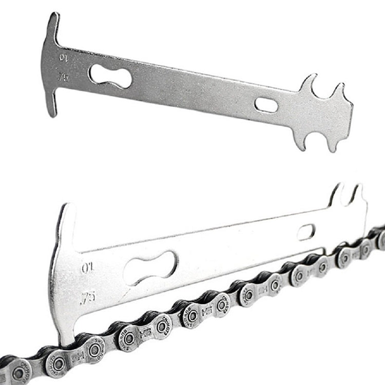 2pcs Bicycle Chain Wear Indicator Checker Mountain Road Bike MTB Chains Gauge Measurement Ruler Cycling Replacement Repair Tool