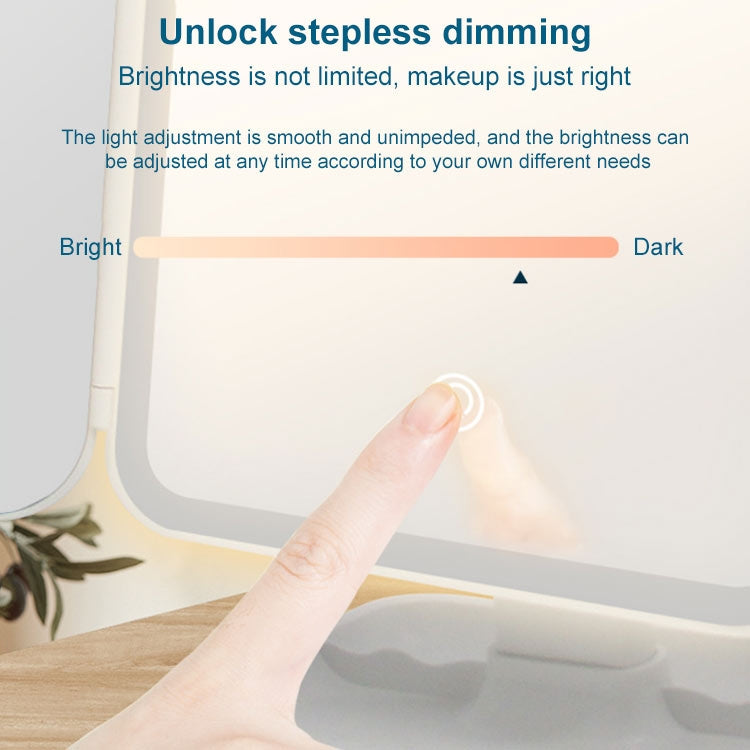 Simple & Stylish LED Three-Fold Square Makeup Mirror