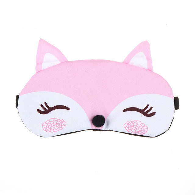 Cute Fox 3D Sleep Mask Rest Travel Sleeping Cover Sleep Ice Mask