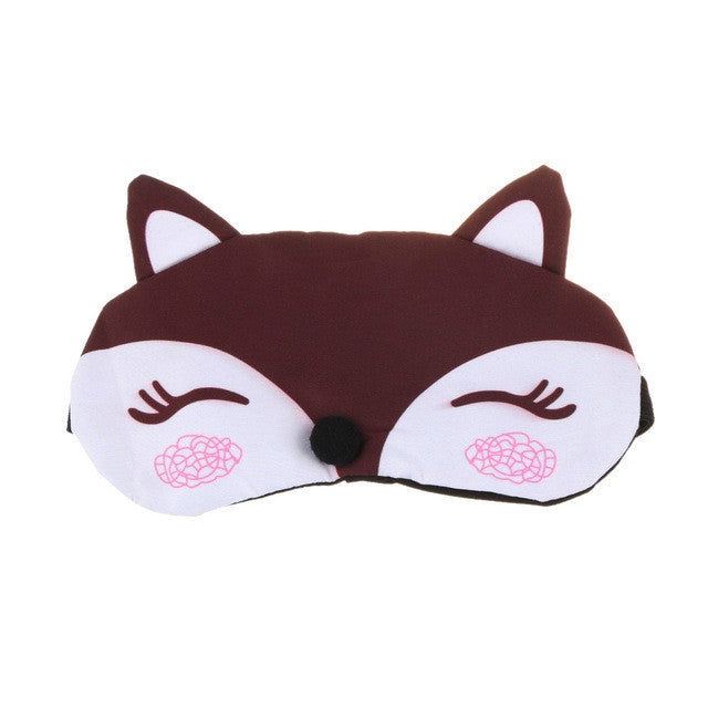 Cute Fox 3D Sleep Mask Rest Travel Sleeping Cover Sleep Ice Mask