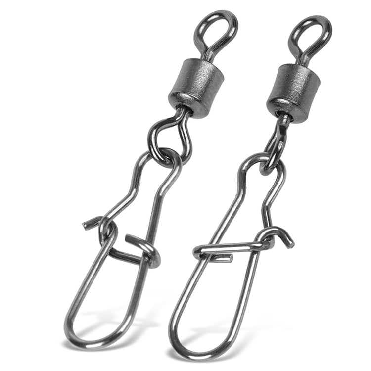 10pcs /Pack Stainless Steel Fishing Connector Bearing Rolling Swivel Connector Fishing Gear Accessories