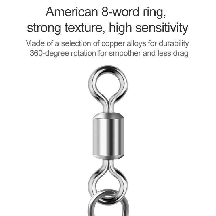 10pcs /Pack Stainless Steel Fishing Connector Bearing Rolling Swivel Connector Fishing Gear Accessories