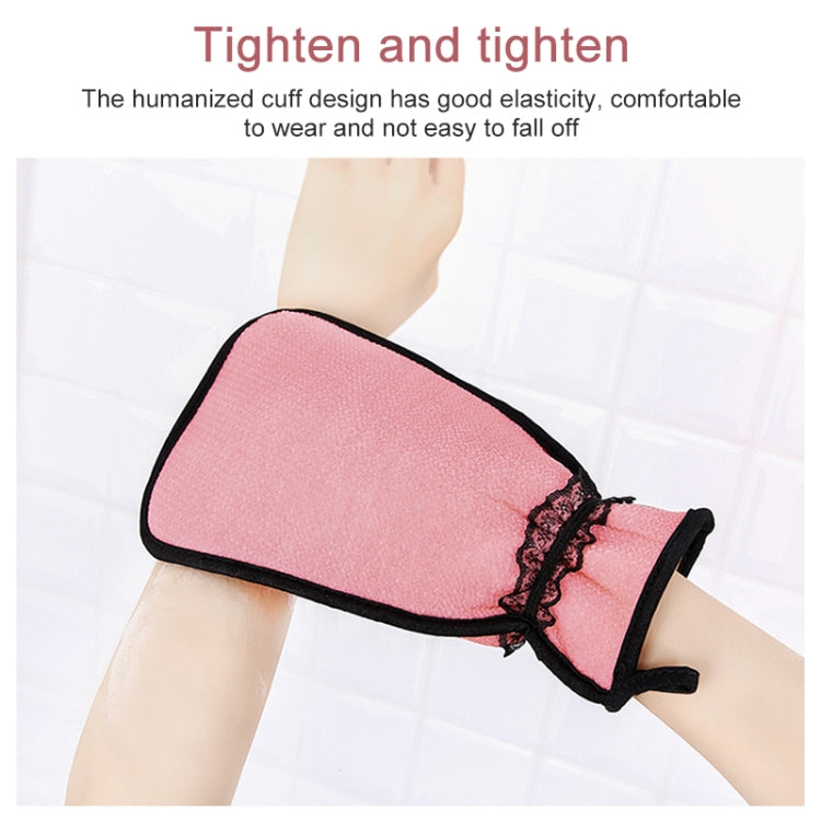 2 PCS Shower Bath Gloves Exfoliating Wash Skin Spa Massage Bathroom Cleaning Tools