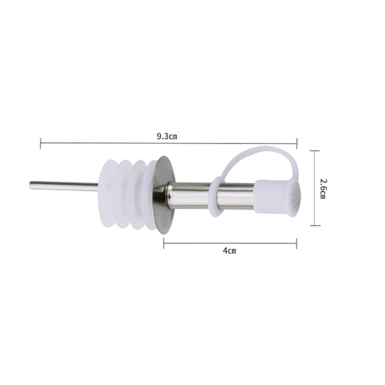 5 PCS Glass Bottle Stopper Stainless Steel Oil Stopper Silicone Stopper