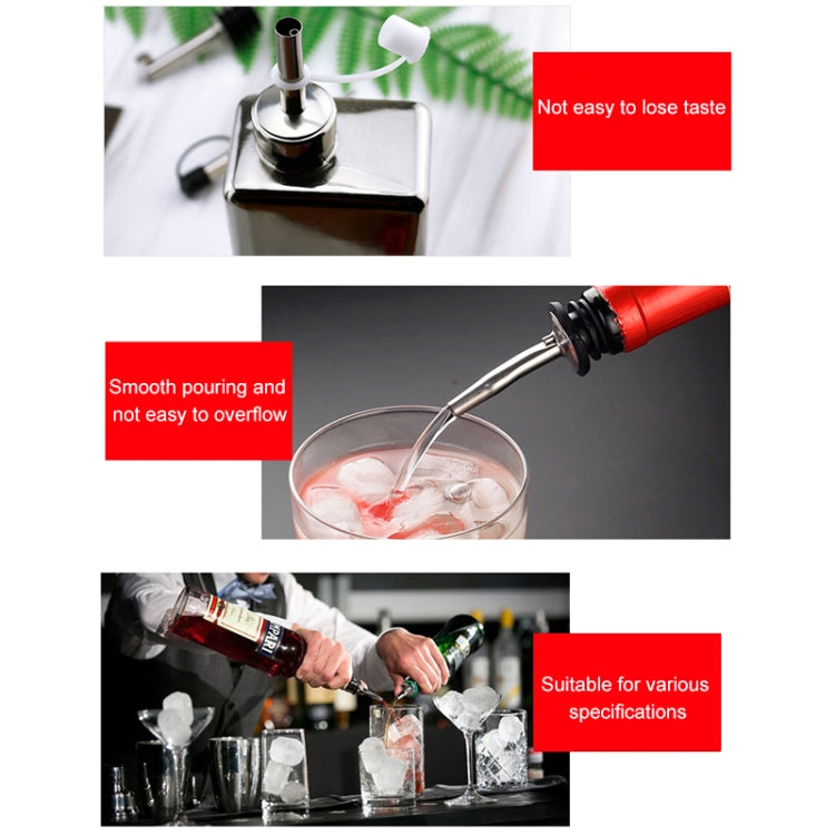 5 PCS Glass Bottle Stopper Stainless Steel Oil Stopper Silicone Stopper