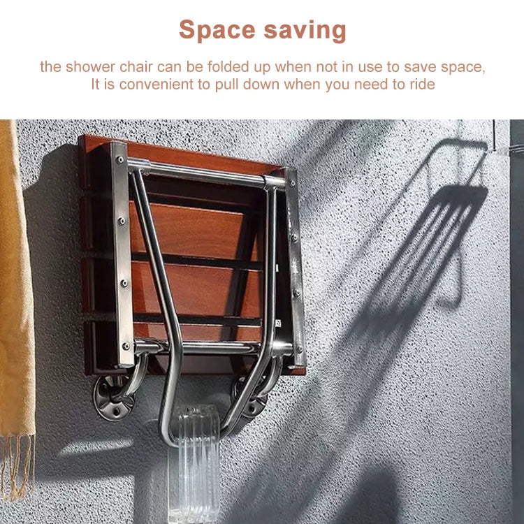 Folding Solid Wood Wall Mounted Relaxation Shower Chair