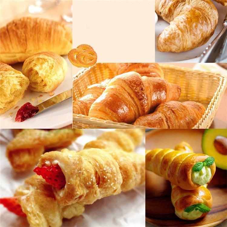 5 PCS Cone Roll Moulds Stainless Steel Spiral Nozzle Croissants Pastry Cream Horn Cake Mold