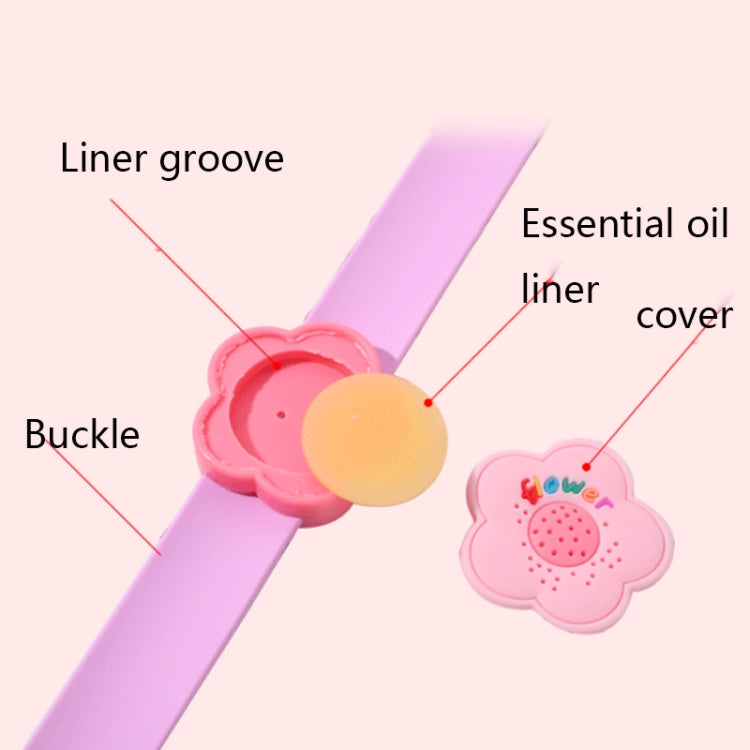 4 PCS Outdoor Portable Cartoon Mosquito Repellent Bracelet Anti-mosquito Snap Ring