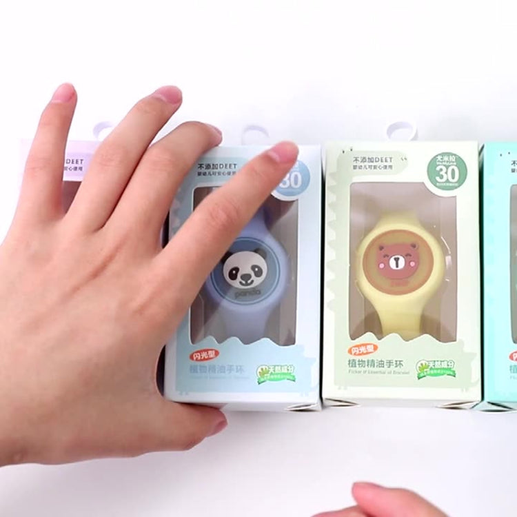 4 PCS Outdoor Portable Cartoon Mosquito Repellent Bracelet Anti-mosquito Snap Ring