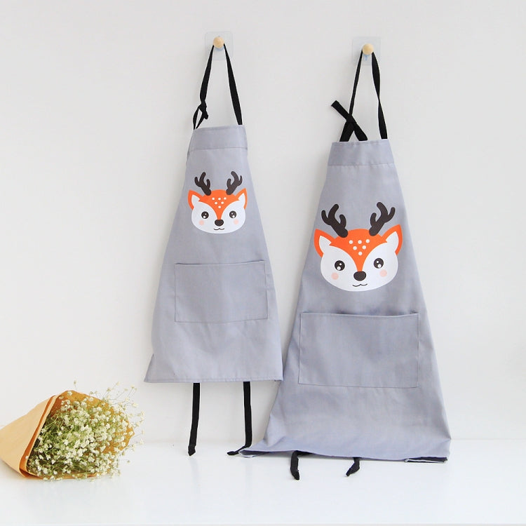 Cartoon Animal Cotton Sleeveless Smock Parent-child Apron