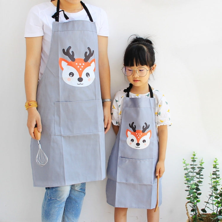 Cartoon Animal Cotton Sleeveless Smock Parent-child Apron