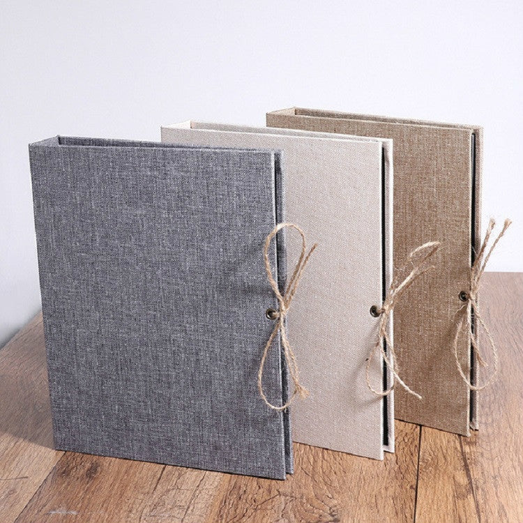 10 inch Vertical Photo Album Hand-paste Linen Album Children Growth Creative Gift Album
