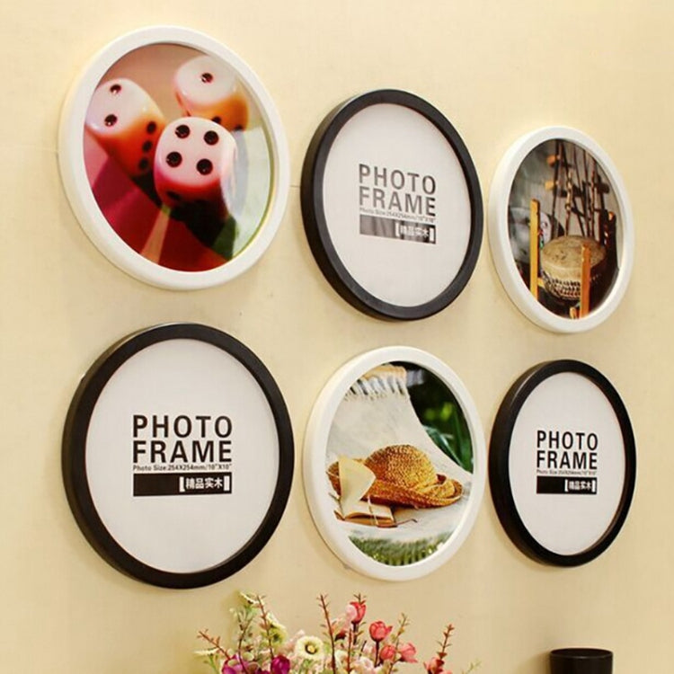 Hanging Wall  Mounted Round Photo Frame Creative Gifts  Home Decoration Wood-based Photo Frame Holder
