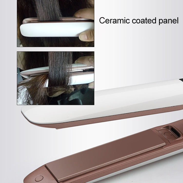 Professional Hair Straightener LED Display Ceramic Coating Plate Ionic Curling Flat Iron