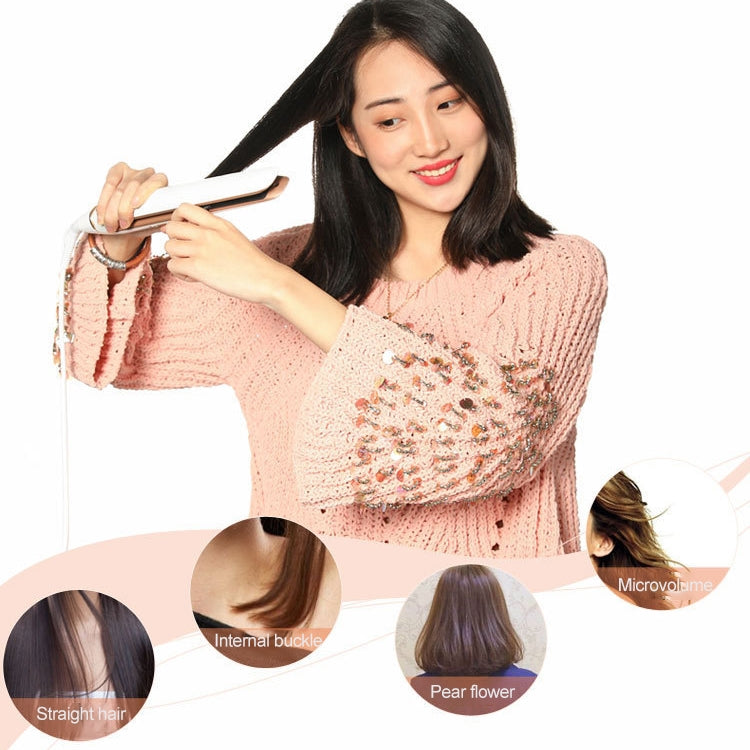 Professional Hair Straightener LED Display Ceramic Coating Plate Ionic Curling Flat Iron