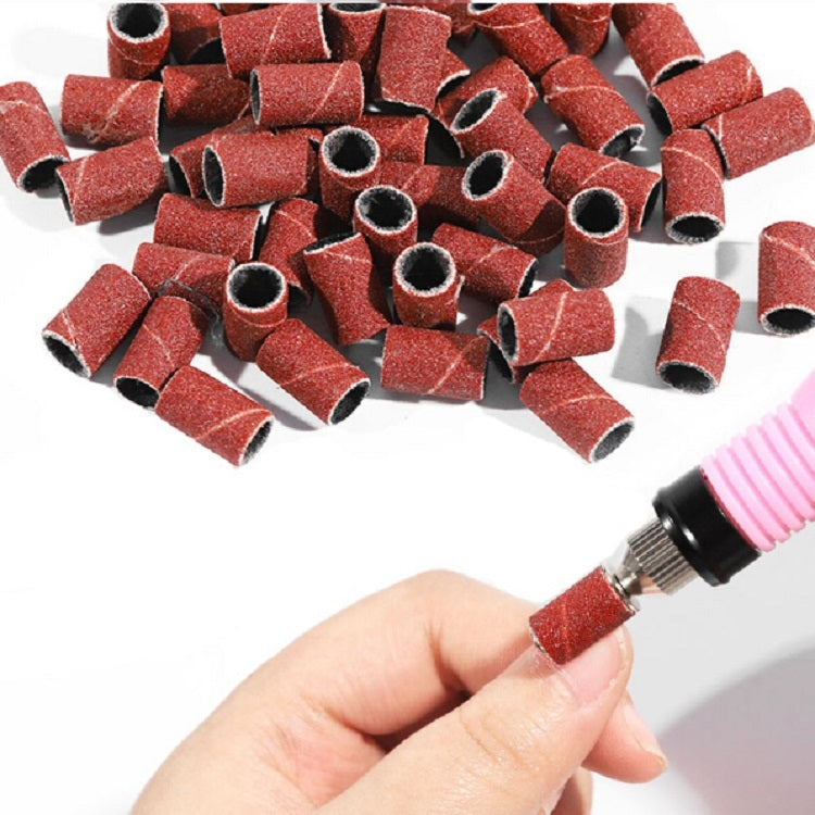 100pcs / Pack Nail Art Electric Grinder Accessories Sandpaper Ring Sand Cloth Ring Grinding Ring