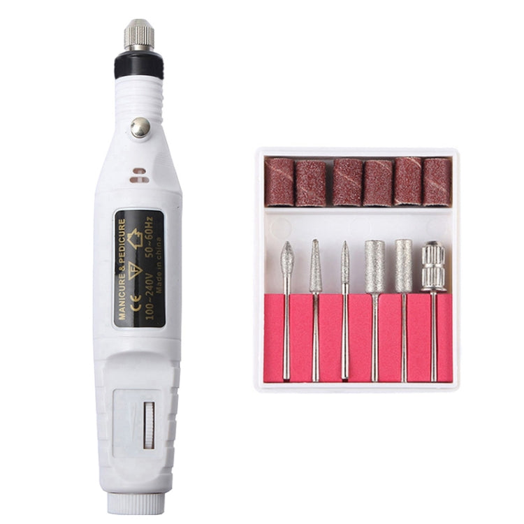 1 Set Power Professional Electric Manicure Machine Pen Pedicure Nail File Nail Tools 6 bits Drill Nail Drill Machine