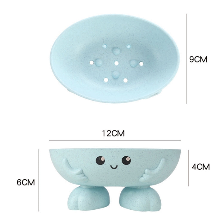 2 PCS Cartoon Soap Box With Wheat Straw