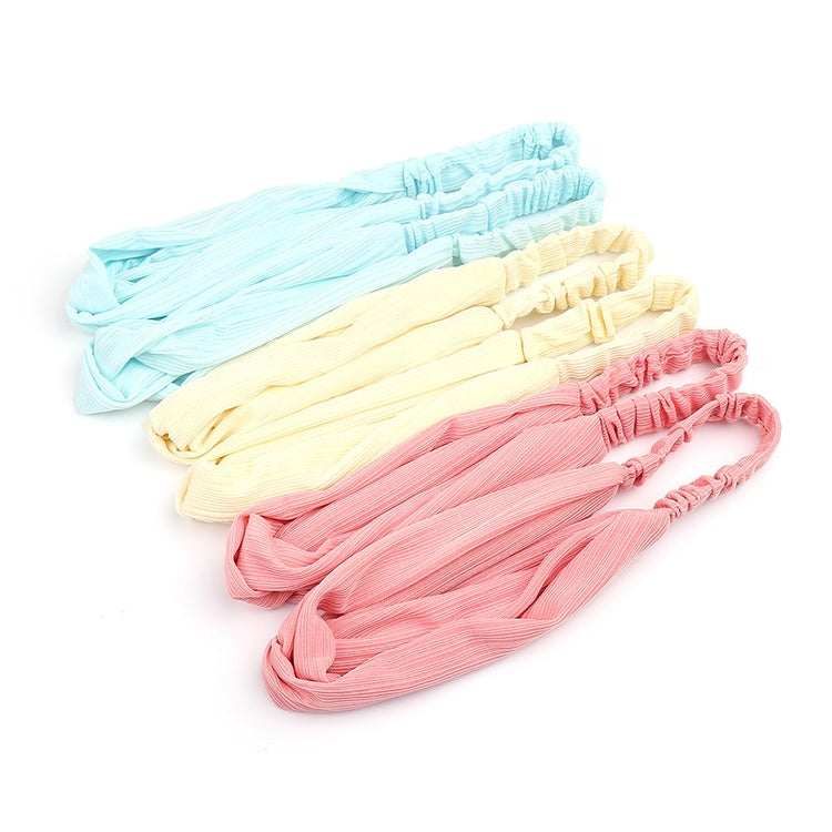 5 PCS Retro Floral Printed Ladies Classic Cross Hair Bands