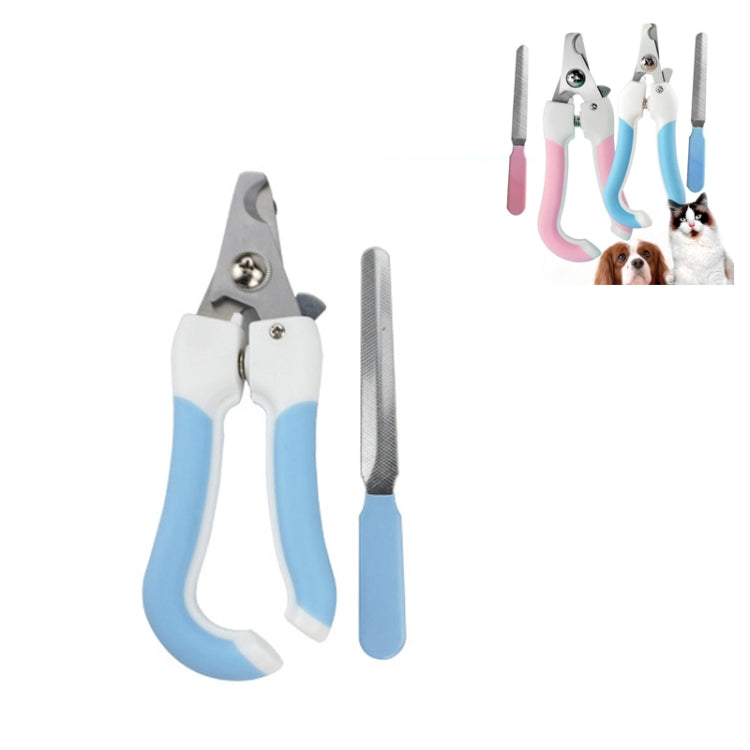 Two-piece Pet Toe Stainless Steel Cat and Dog Nail Clipper Filee
